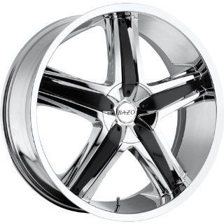 Bazo B501 22 Chrome Wheel / Rim 5x115 & 5x120 with a 18mm Offset and a