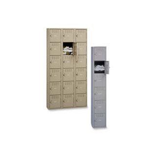 Tier Box Locker, 1 Wide, 12Wx18Dx72H, Medium Gray   Sold as 1