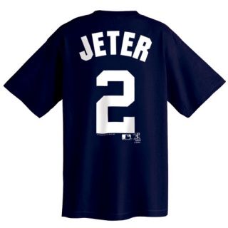  New York Yankees Big & Tall Name & Number Tee, Navy: Sports & Outdoors