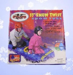 Paricon Snow Twist Inflatable Snow Tube Sled 2 Person Toboggon Style I