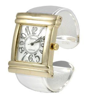 Geneva Platinum Womens Large Number Dial Watch Jewelry
