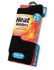 Ladies Original Heat Holders Thermal Boot Socks Plain Black