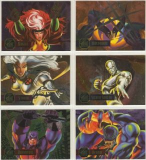 Chase Marvel Annual Flair 95 Complete Set of 24 Power Blast Cards