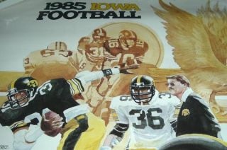 Vintage 1985 Iowa Hawkeyes Football Schedule Poster