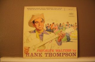 hank thompson favorite waltzes 45 rp s etched on record