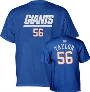  Blue Reebok Name and Number New York Giants T Shirt   Large Clothing
