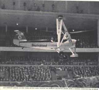  Image German Aviatrix Hanna Reitsch Helicopter in Berlin Hall