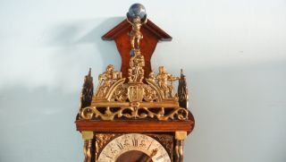 Antique Dutch Zaandam Zaanse Wall Clock Wuba FHS Franz Hermle Sons