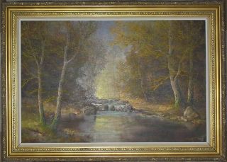 Hans Wagner Large Original Oil Painting w Frame