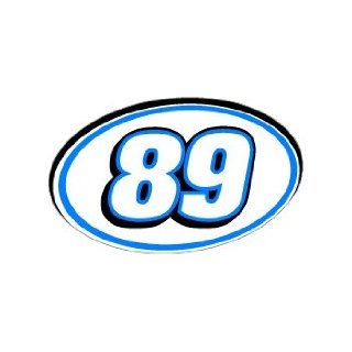 89 Number Jersey Nascar Racing   Blue   Window Bumper Sticker  