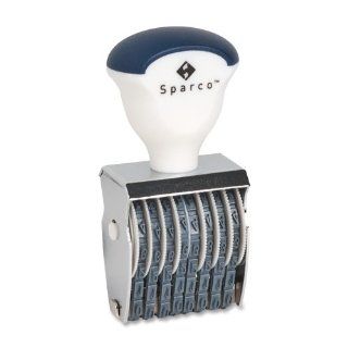 Sparco Rubber Number Stamp   8 Bands: Office Products