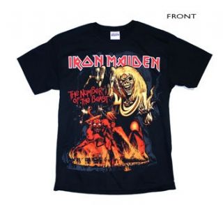 Iron Maiden   Number Of The Beast T Shirt: Clothing