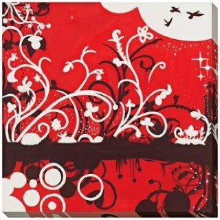 Silhouette in Red Limited Edition Giclee 40 Square Wall
