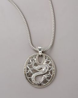 John Hardy Oval Dragon Pendant & Chain Necklace   