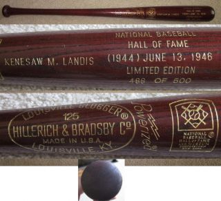 1944 Hall of Fame HOF Induction Baseball Bat Judge Kenesaw M Landis
