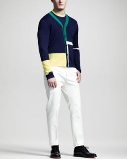 47MP Jil Sander Colorblock Cardigan & Tipped Short Sleeve Sweater