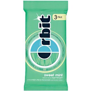 Orbit Sweetmint, 3   14 piece packs per Package, (Pack of 5) 