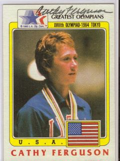 Autographed Cathy Ferguson USA Olympic Swim Team Card