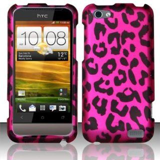 Cell Phone Case Cover Skin for HTC One V (Pink Leopard
