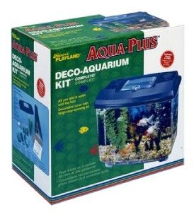 Penn Plax Aqua Plus Fish Deco Aquarium Kit 2 Gallon