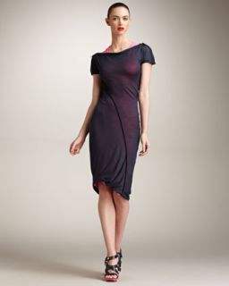 Alexander McQueen Cape Sleeve Dress   Neiman Marcus