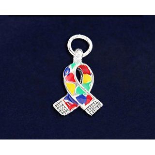 Autism Ribbon Charm   Small (50 Charms) Jewelry 