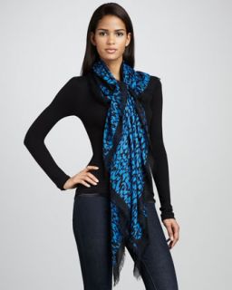 MARC by Marc Jacobs Animal Print Scarf, Blue   