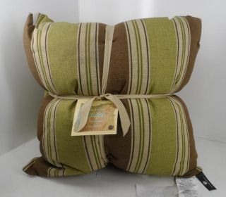 Newport Layton Home Fashions Indoor Outdoor Pillows Malt Stripe 2 pack