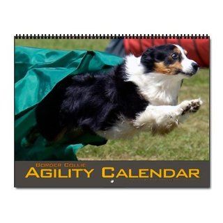 Border Collie Agility II Pets Wall Calendar by 