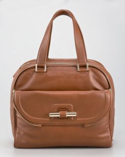 Jimmy Choo Justine Leather Satchel Bag, Large   