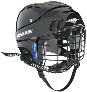 New!! Mission M1505 Hockey Helmet w/ Bauer Cage   Black
