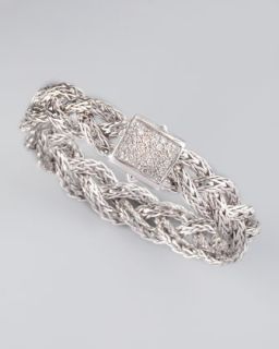 John Hardy Diamond Braided Chain Bracelet, Small   