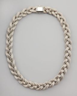 Y1GMK John Hardy Medium Braided Silver Chain Necklace, Personalized