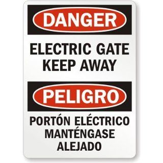  Porton Electrico Mantengase Alejado Sign, 18 x 12
