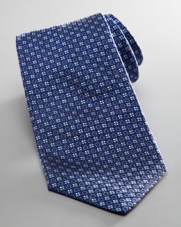 Salvatore Ferragamo Repp Stripe Silk Tie, Blue/Red   Neiman Marcus
