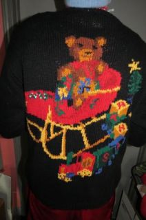 Patchwork Hodge Podge of Icons Ugly Christmas Sweater Jumper Mens