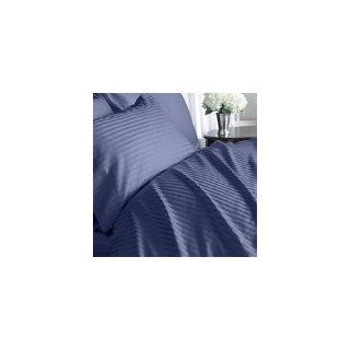 1500 TC 100% Egyptian Cotton Duvet Set STRIPED NAVY BLUE