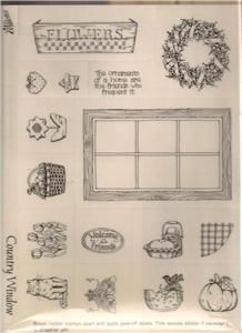 Stampin Up Set of 16 Retired Country Window Cat Pumpkin New Unmounted
