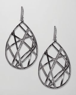 Ippolita Pave Diamond Geometric Teardrop Earrings   