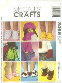 McCalls Patterns M3469 18 Inch Doll Accessories, One Size