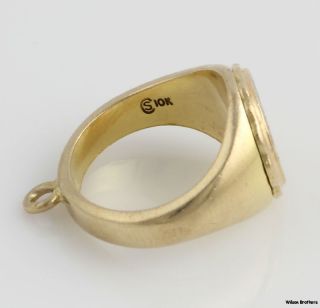 1928 Hartwick College Ring Charm   10k Yellow Gold   Oneonta New York