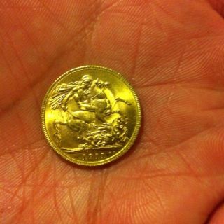 1911   GEORGIVS V D.G.Britt:OMN:REX F.D.IND.:IMP: Gold Coin in great