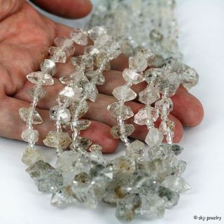 afghan herkimer type quartz crystal rough beads
