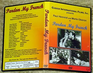  Pardon My French DVD Paul Henreid Merle Oberon
