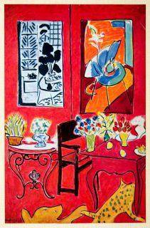  Life Red Rouge Room Interior Furniture Henri Matisse Fauvism
