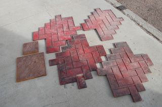 Concrete Engraving Herringbone Brick Tile Stamps No Reserve