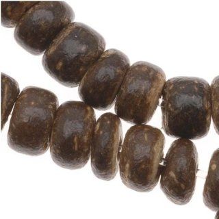 Dark Brown Wood Coconut Shell Rondelle Beads   5x3mm   16