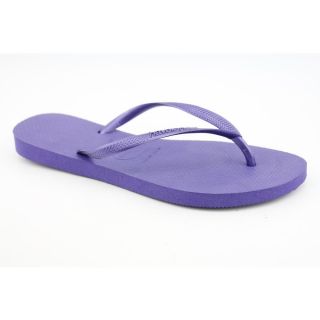 Havaianas Slim Womens Size 7 Purple Open Toe Synthetic Flip Flops