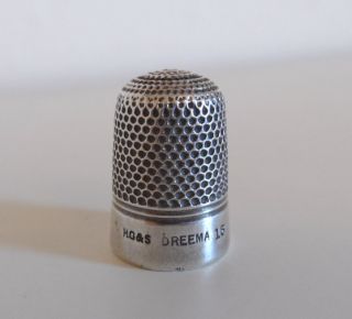 Antique Henry Griffith Sons Silver Clad Dreema Thimble Size 15