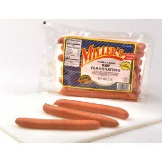 Millers Natural Casing Frankfurters   8   10 LB Package 